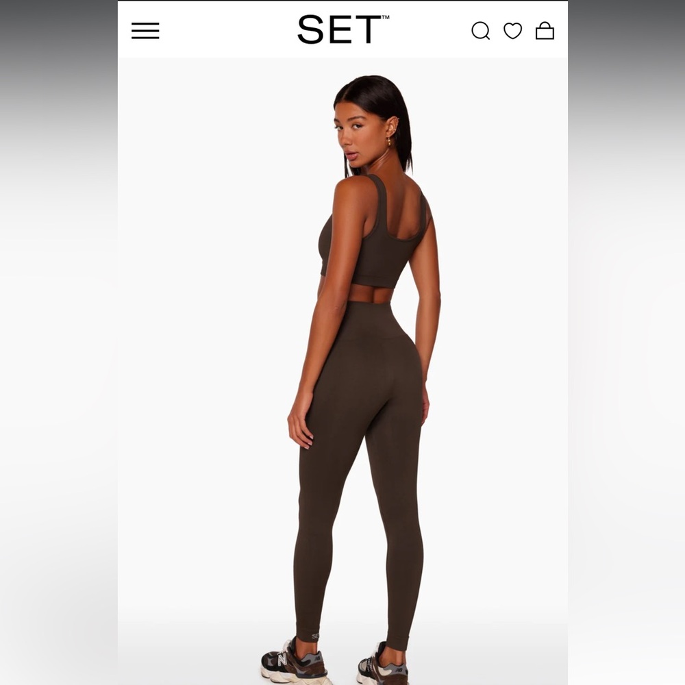 Set Active Sculptflex Leggings Espresso Size Medium - Worn Once